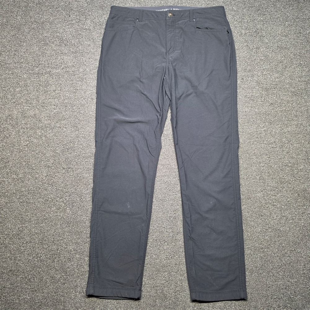 Western Rise Evolution Pants Black Mens 35x30 Travel Tech Stretch Outdoor Hiking
